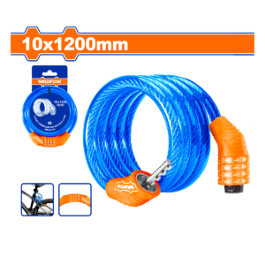CANDADO P/BICI Y MOTO WADFOW 4 DIG COMBINA 120CM