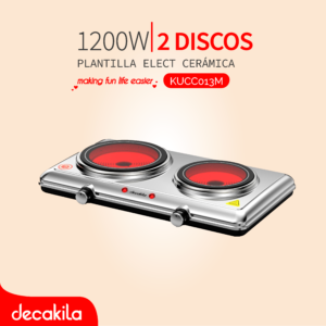 DECAKILA PLANTILLA ELÉCTRICA CERÁMICA 2 DISCOS 1200W