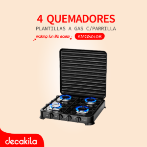 DECAKILA PLANTILLA GAS C/PARRILLA 4 QUEMADORES