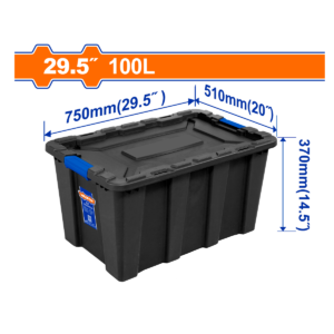 CAJA PLÁSTICA WADFOW NEGRA 29.5X51X37CM