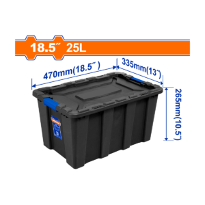 CAJA PLÁSTICA WADFOW NEGRA 18.5X33.5X26.5CM