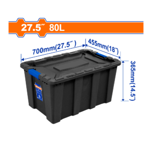 CAJA PLÁSTICA WADFOW NEGRA 70X45.5X36.5CM