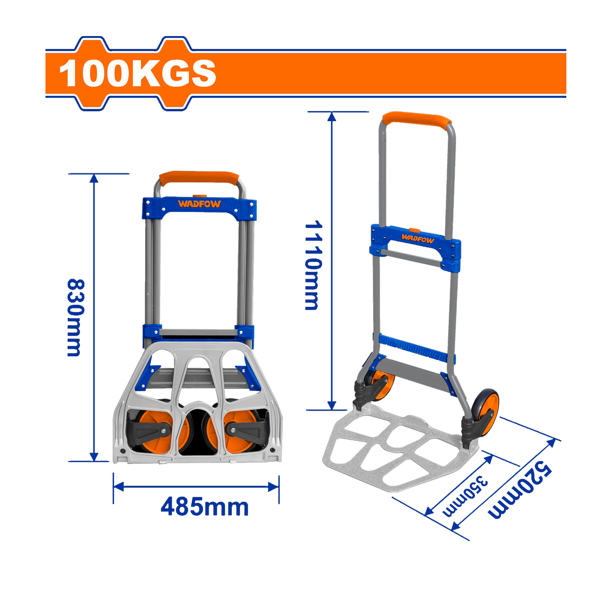 CARRETILLA MANUAL PLEGABLE WADFOW 100KGS