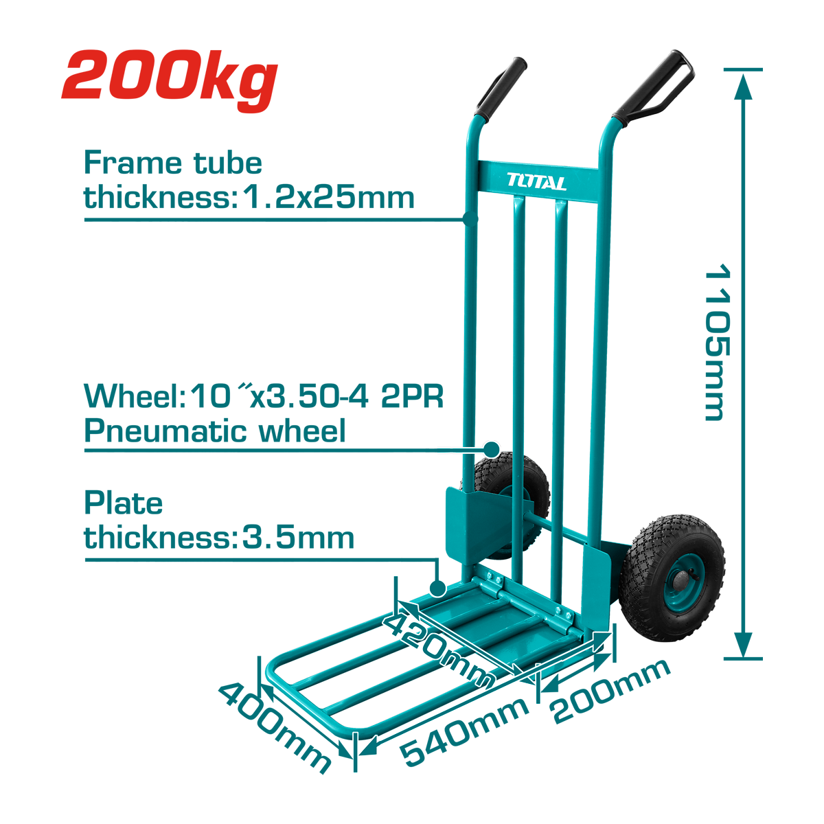 PERRA DE CARGA TOTAL 200KG C/EXTENSIÓN