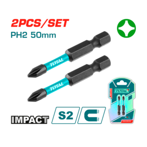 JUEGO PUNTAS TOTAL IMPACTO PHILLIPS 2X5CM, 2PCS