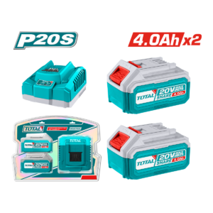 SET CARGADOR TOTAL C/2 BATERÍAS 4.0AH