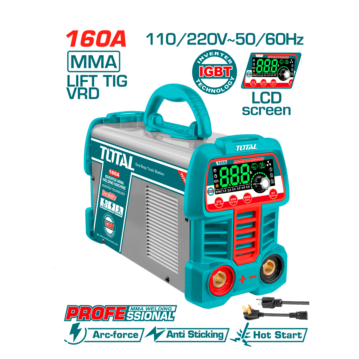 MÁQUINA SOLDAR TOTAL INVERTER MMMA-TIG 160A