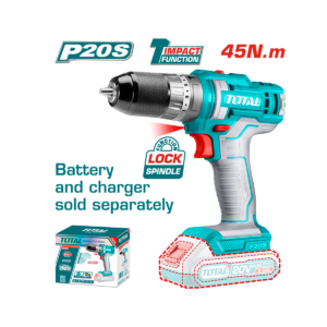 HE/TALADRO TOTAL 20V 3/8" 45MN S/BAT