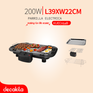 DECAKILA PARRILLA ELÉCTRICA 2000W L39XW22CM