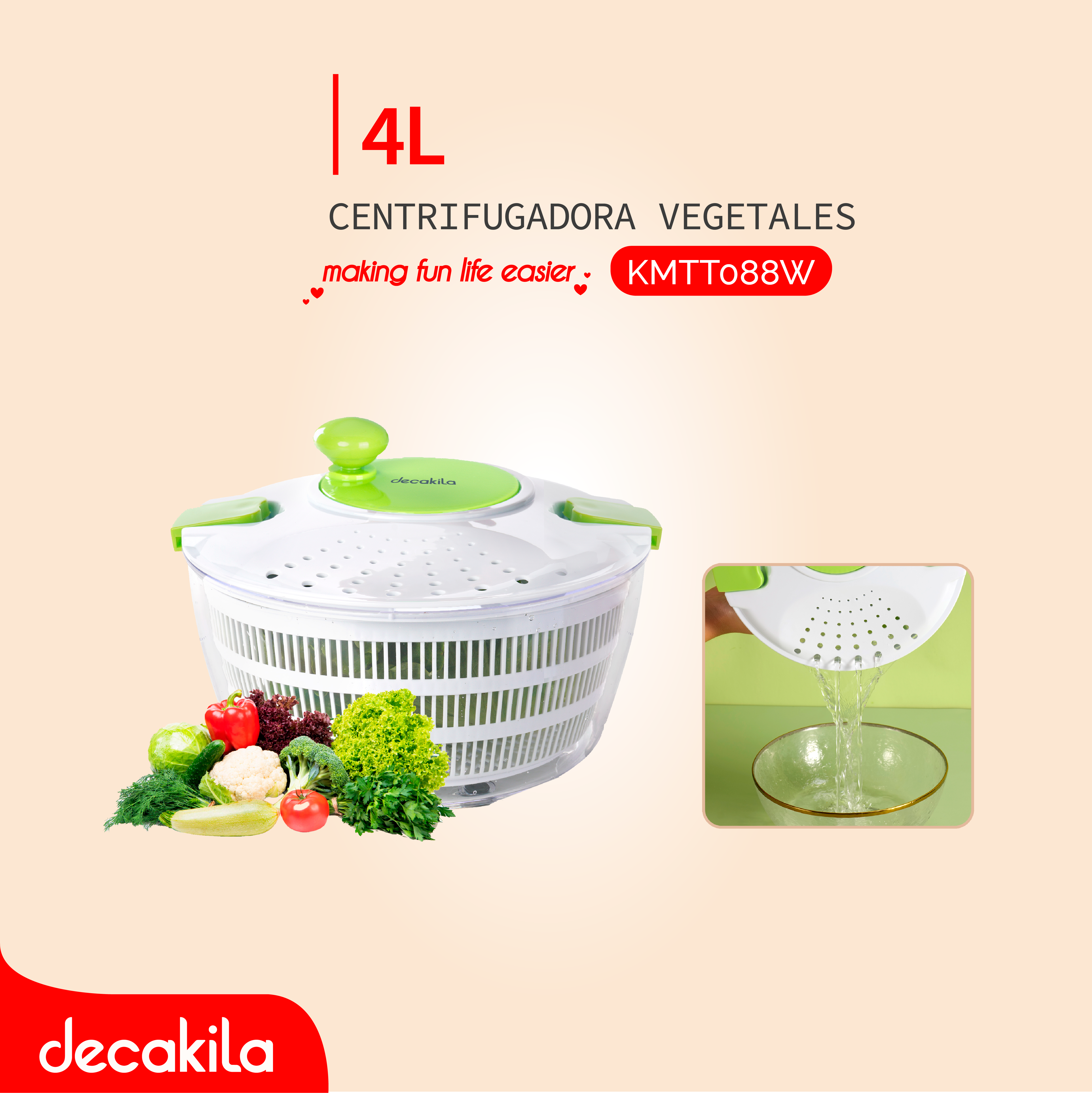 DECAKILA CENTRIFUGADORA VEGETALES 4L