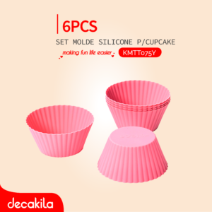 DECAKILA SET MOLDE SILICONE P/CUPCAKE 6PCS