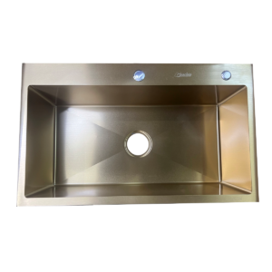 FREGADERO GRACIELA SUBMONTAR 1 TANQUE DORADO 75x45x25
