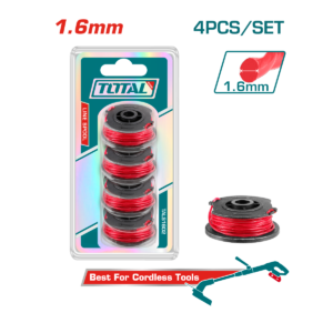 CUERDA ORILLADORA ROJA TOTAL 1.6MMX5MT SET 4PCS