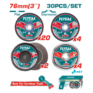 JUEGO DISCOS TOTAL 30PCS 3"X10MM