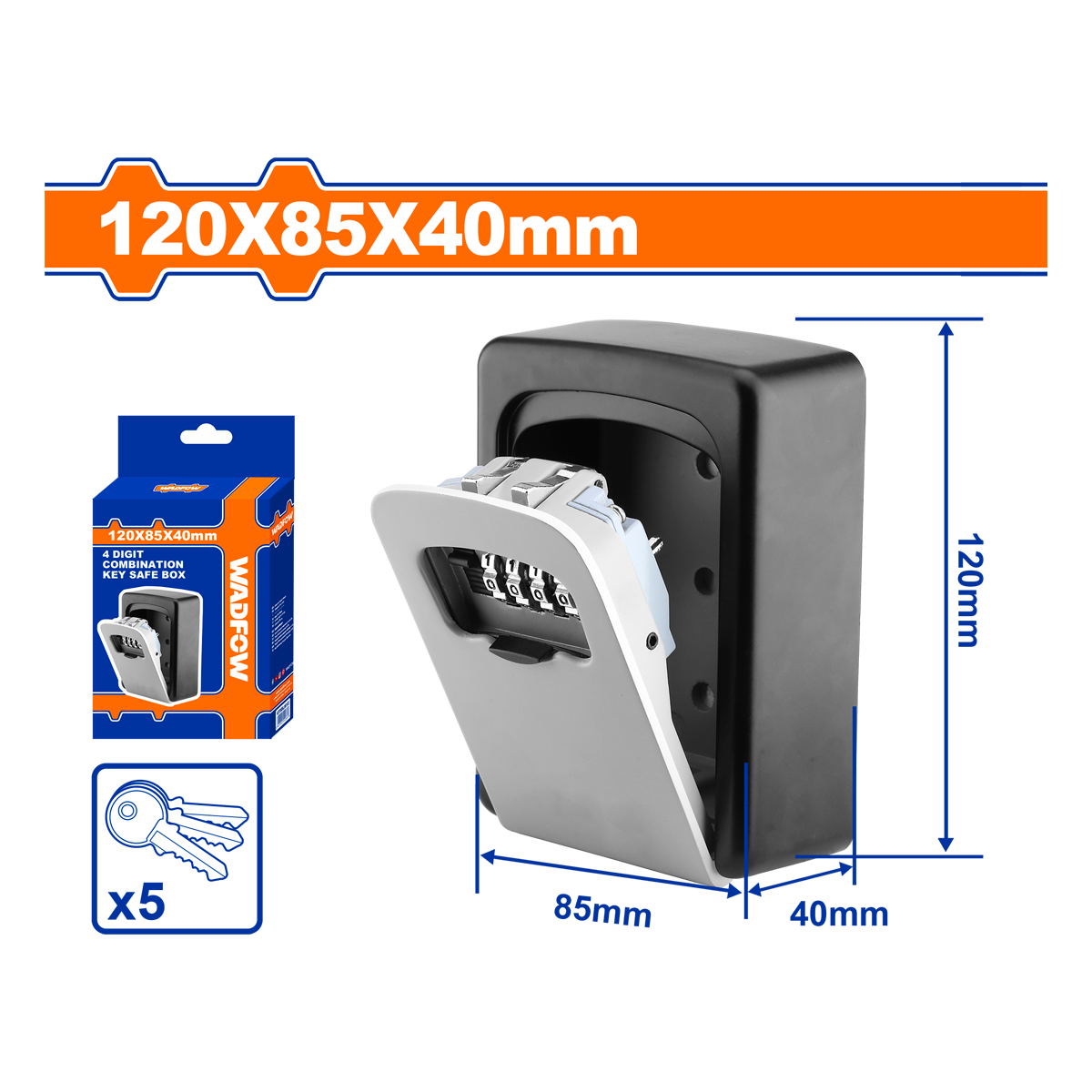 CAJA SEGURIDAD P/LLAVES WADFOW COMBINACIÓN