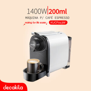 DECAKILA MÁQUINA P/ CAFÉ ESPRESSO CAPSULA 200ML 1400W