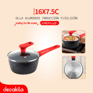 DECAKILA OLLA ALUMINIO INDUCCIÓN P/SILICÓN 16X7.5C