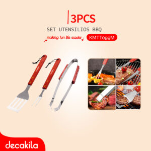 DECAKILA SET UTENSILIOS BBQ 3 PCS