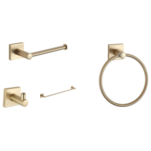 JUEGO ACCESORIOS BAÑO GRACIELA 4PCS DORADA 8016012