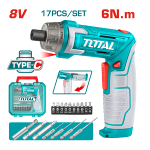 HE/DESATORNILLADOR TOTAL 8V 1/4" 12PCS