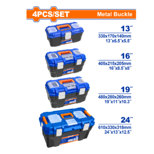 JUEGO CAJA HERRAMIENTAS PLAST WADFOW 4 PCS