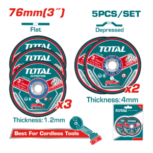 DISCO CORTAR METAL TOTAL 3"x 1.2 SET5 PCS