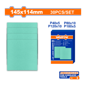 LIJA PLIEGO MIXTAS WADFOW  4 1/2" 30 PCS