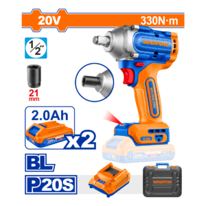 HE/PISTOLA IMPACTO 20V WADFOW 1/2", 330NM 2BAT