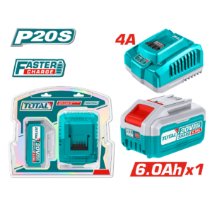 SET CARGADOR TOTAL 20V + 1 BATERIA LITIO 6.0AH
