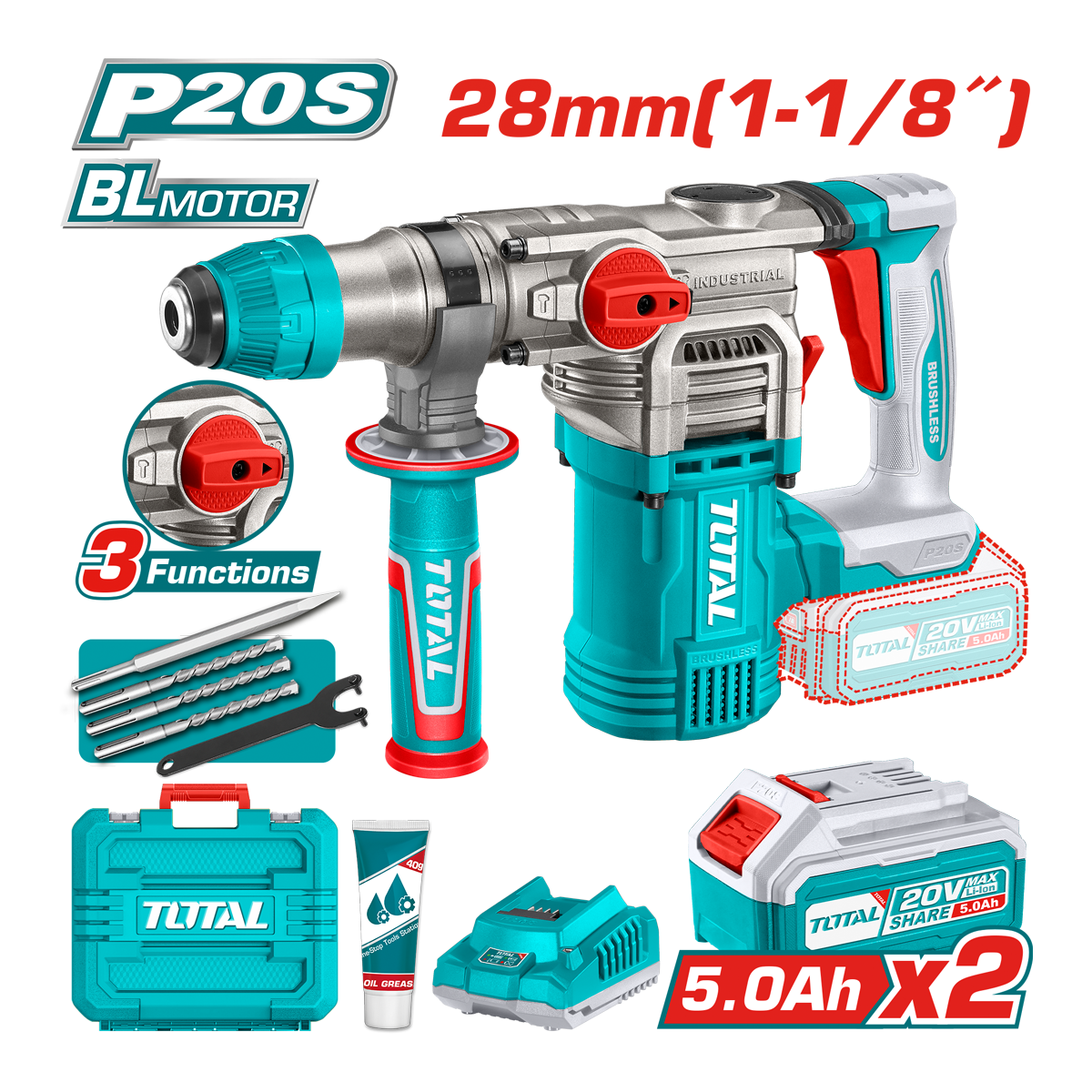 HE/ROTOMARTILLO TOTAL 20V 28MM