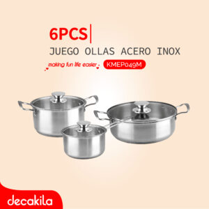 DECAKILA JUEGO OLLAS ACERO INOX.6PCS