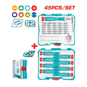 JUEGO DESATORNILLADOR TOTAL PRECISIÓN 45PCS