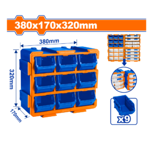 CAJA ORGANIZADORA WADFOW 9 PCS