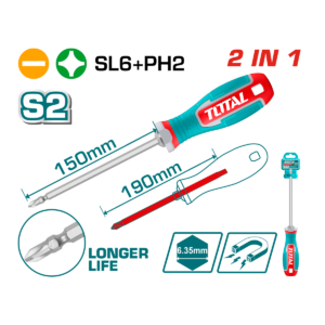 DESATORNILLADOR 2 EN 1 TOTAL SL6+PH2