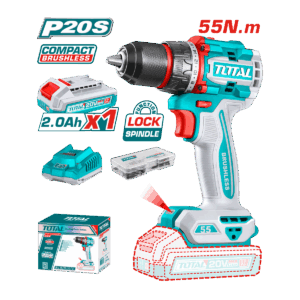 HE/TALADRO TOTAL 20V 1/2" 55NM
