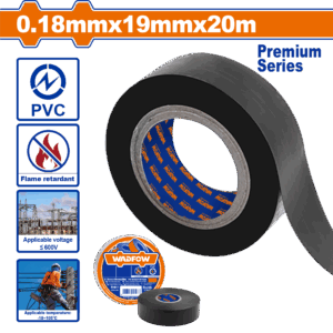 TAPE ELECTRICO WADFOW PVC 3/4X20MTS
