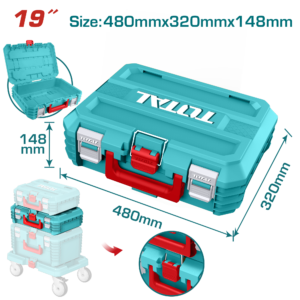 CAJA HERRAMIENTAS TOTAL PLAST 19" P/PLATAFORMA