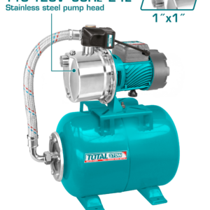 BOMBA JET C/TANQUE SS TOTAL 24L, 0.5HP